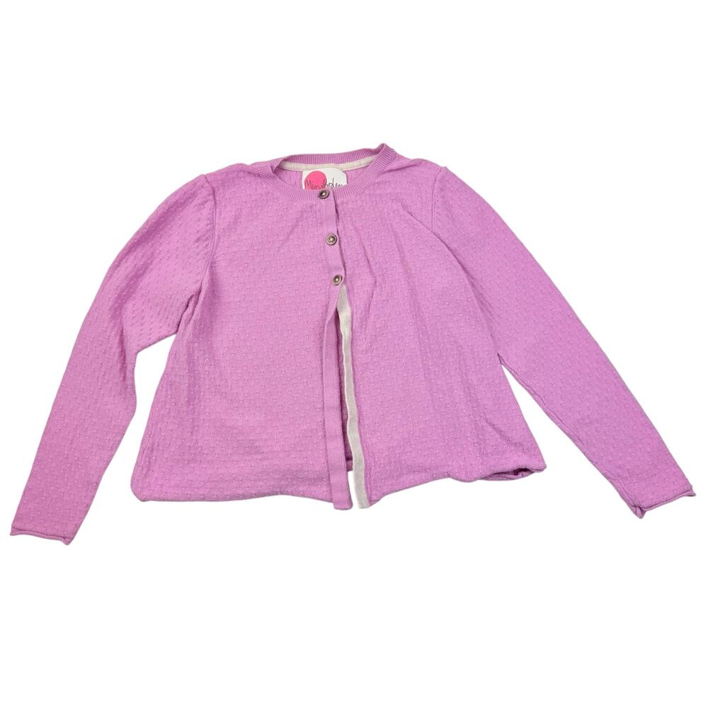 Mini Boden Purple Knit Cardigan